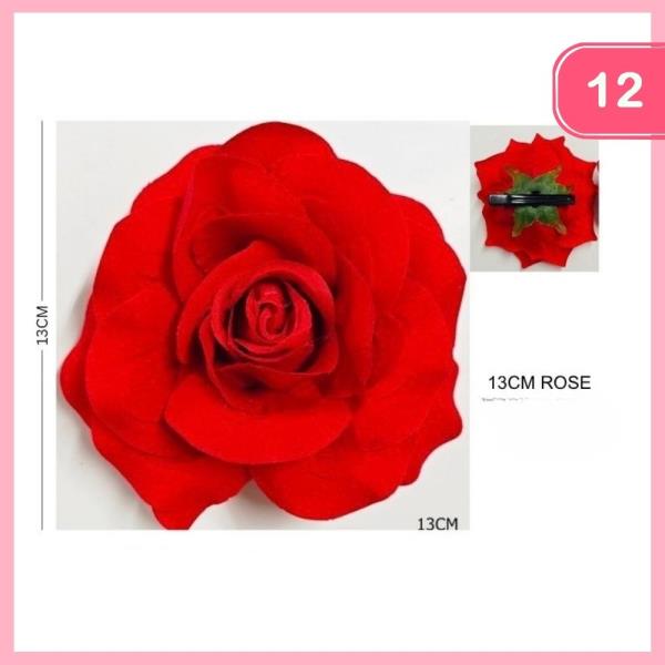 Rose Flower Hair Clip (12 Units)