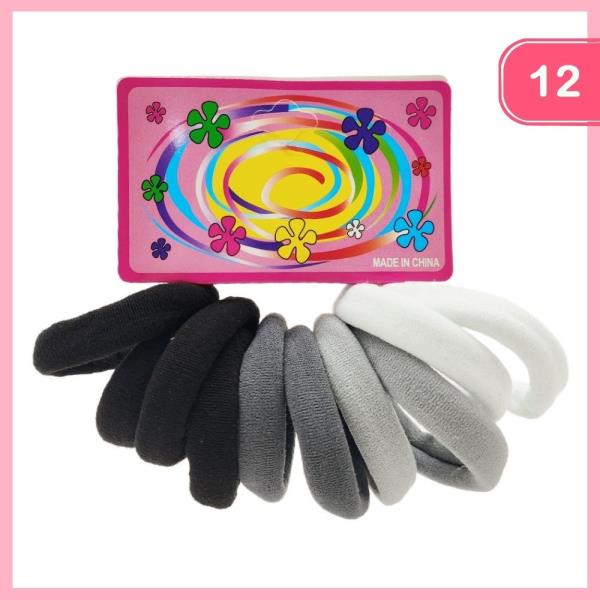 Elastic Hair Ties (12 Units)