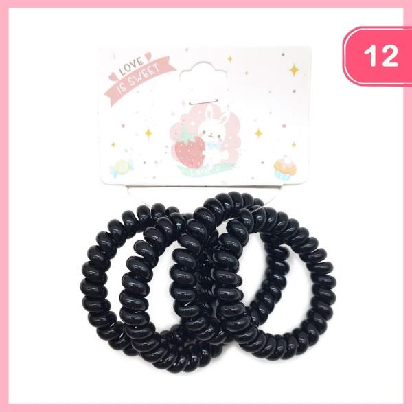 Spiral Coil Hair Ties (12 Units)