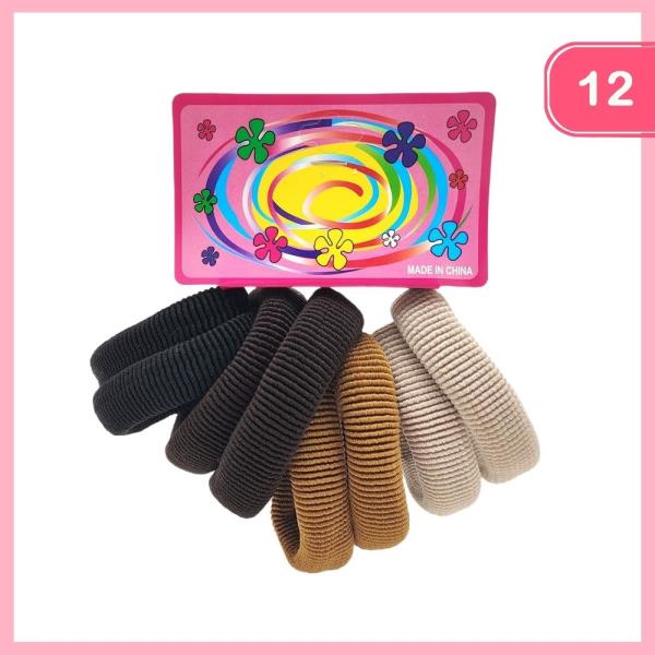 Ribbed Hair Ties (12 Units)