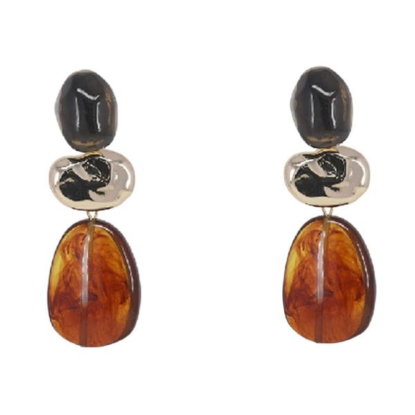 Layered Pebble Drop Earrings