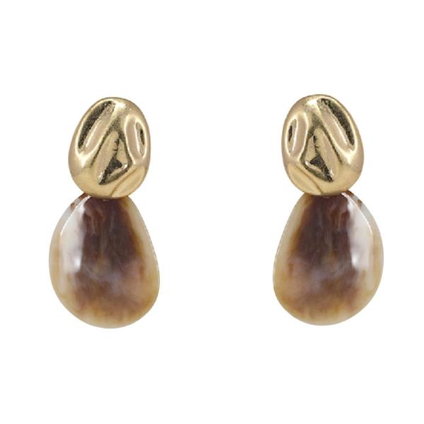 Textured Teardrop Drop Earrings