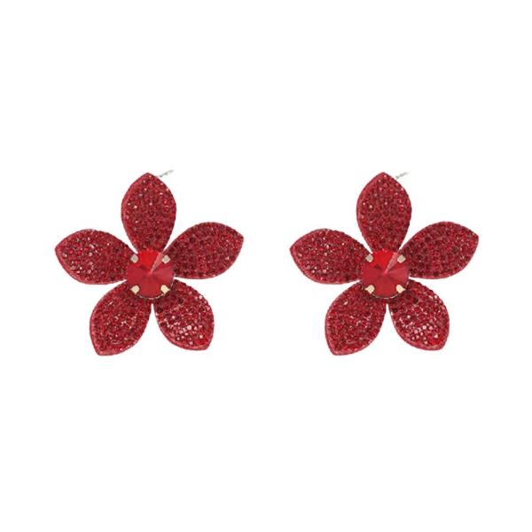 Rhinestone Flower Stud Earrings