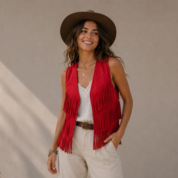 WESTERN TASSEL VEST
