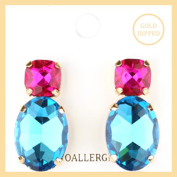 Two Tier Rhinestone Drop Earrings