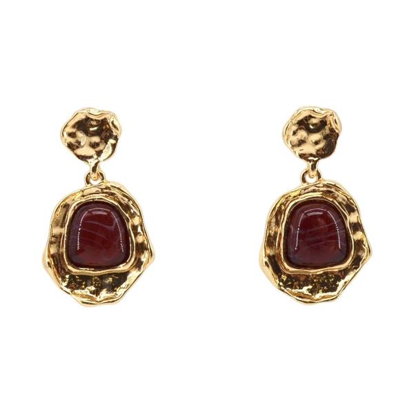 Hammered Organic Drop Earrings