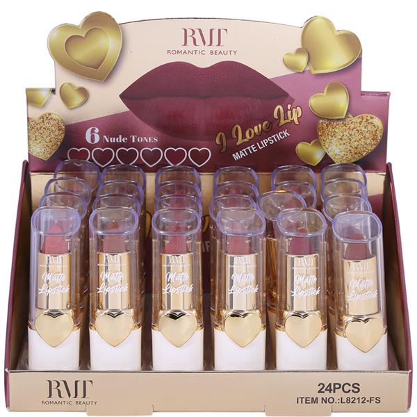 ROMANTIC BEAUTY HEART SEEKER MATTE LIPSTICK (24 UNITS)