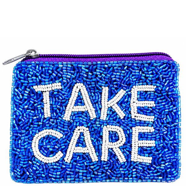 SEED BEAD TAKE CARE COIN PURSE BAG