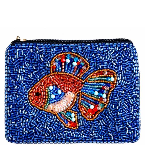 SEED BEAD FRESH FISH COIN PURSE BAG