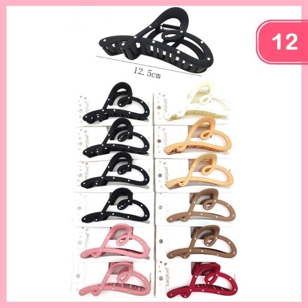 Matte Hollow Claw Hair Clip (12 Units)