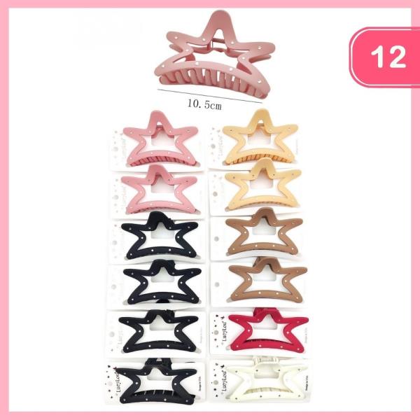 Star Shaped Hair Claw Clip (12 Units)