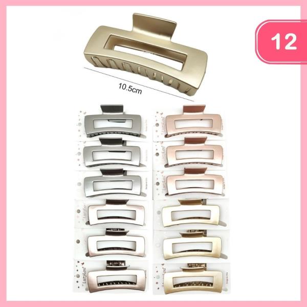 Matte Open Hair Claw Clip (12 Units)