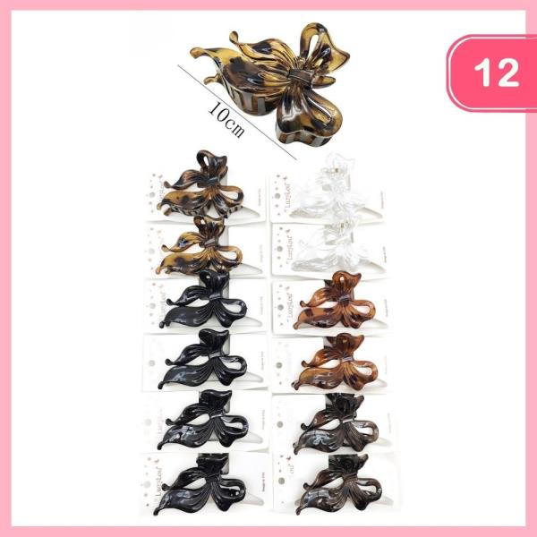 Bow Design Hair Claw Clip (12 Units)