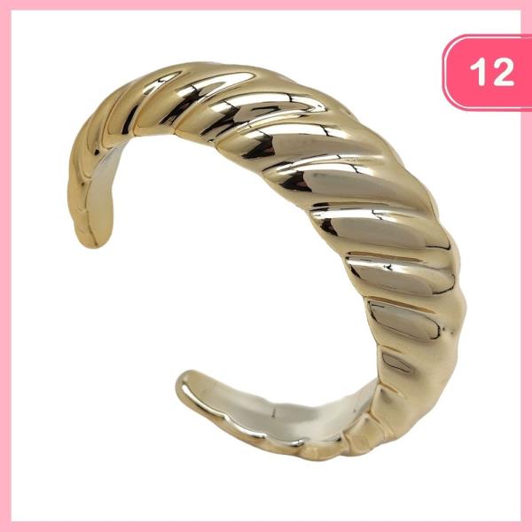 Chunky Twisted Cuff Bracelet (12 Units)