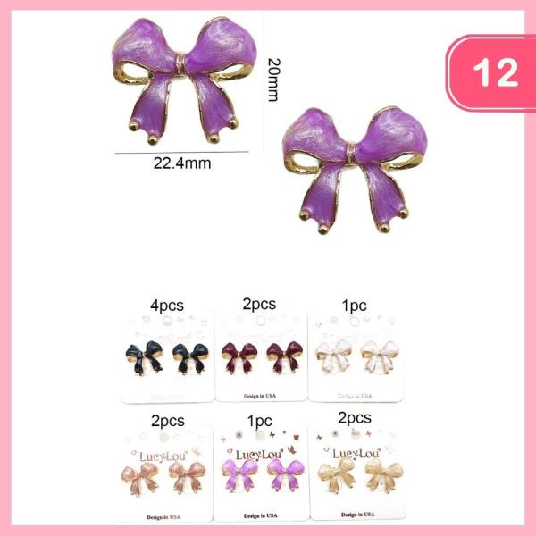 Bow Earrings (12 Units)