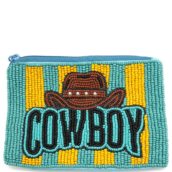 Seed Bead Cowboy Hat Coin Purse