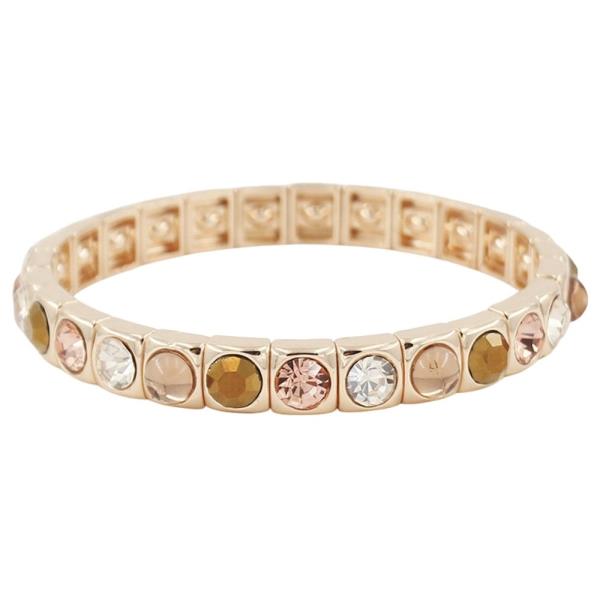 Round Crystal Stone Stretch Bracelet