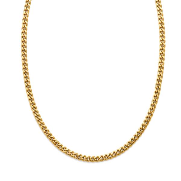 S.Steel Lobster clasp 4mm Cuban Necklace