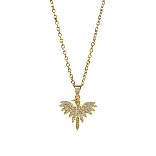 CZ Eagle Stainless Steel Chain Necklace