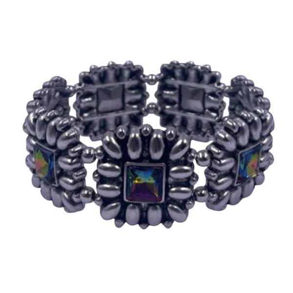 Square Stone Stretch Bracelet