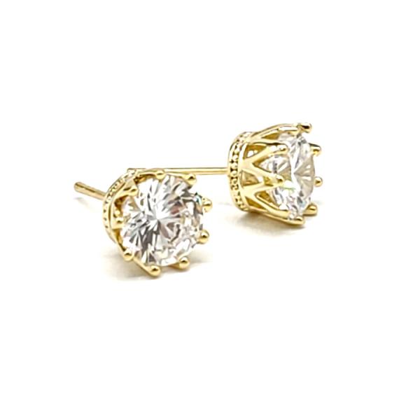 CZ STUD POST EARRING