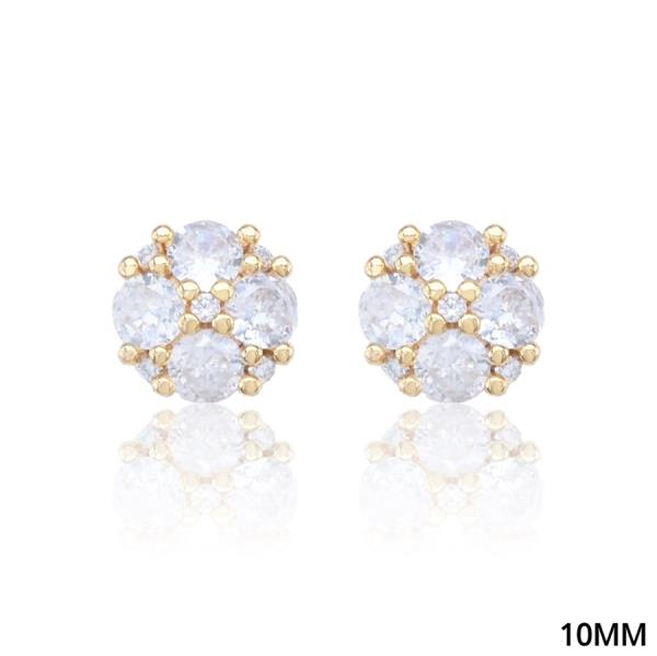 Brass Cubic Zirconia Earring