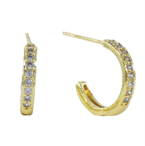 CZ Pave Hoop Earrings