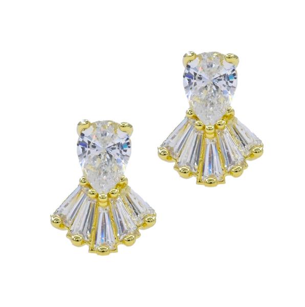 Fancy Stud CZ Earring