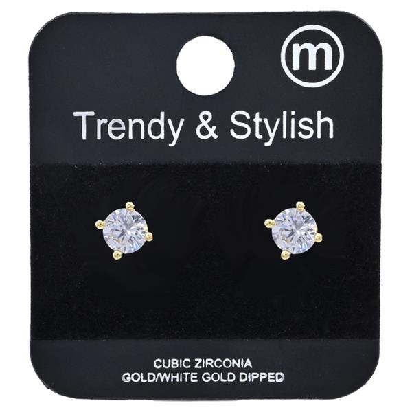 CZ POST EARRING
