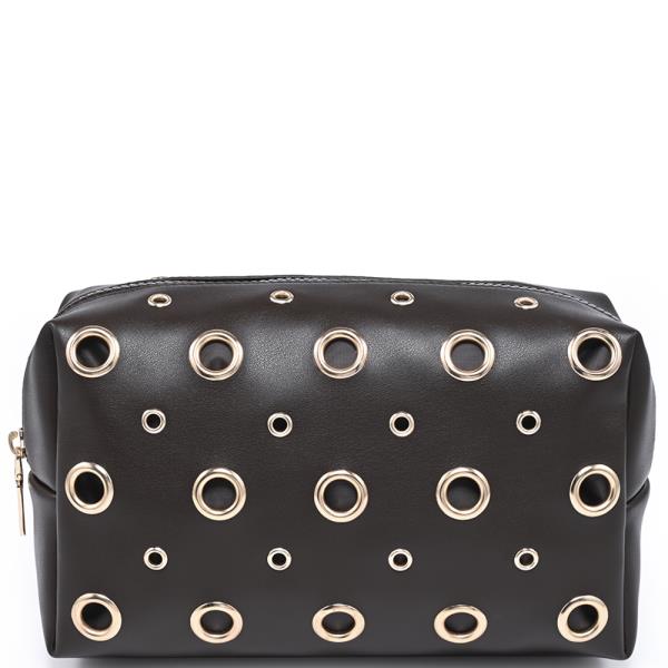 OPEN STUD COSMETIC AND TRAVEL ORGANIZER POUCH BAG