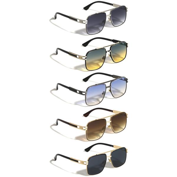 SQUARE DIAMOND EDGE AVIATORS SUNGLASSES 1DZ