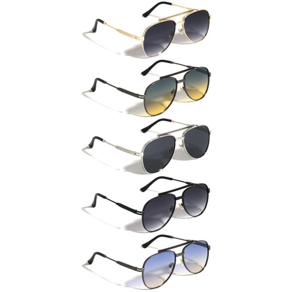 STYLISH DOT PATTERN METAL AVIATORS SUNGLASSES 1DZ
