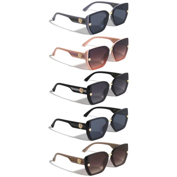 LION HEAD GLITTER LION STUDS GEOMETRIC BUTTERFLY SUNGLASSES 1DZ