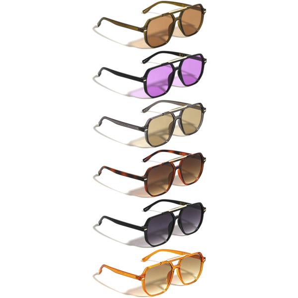 MODERN SQUARED AVIATORS SUNGLASSES 1DZ