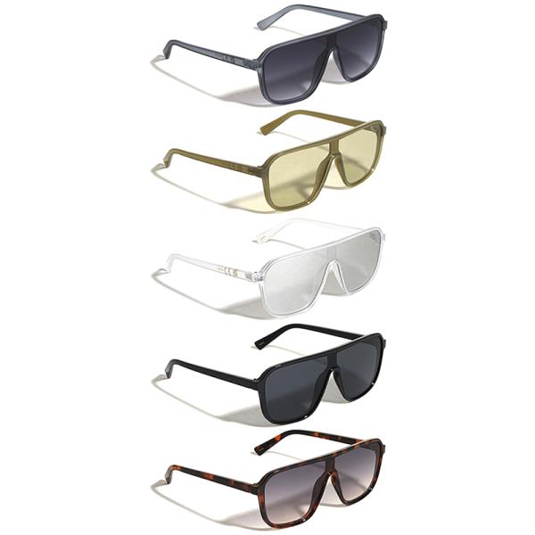 FLAT TOP RECTANGLE SHIELD LENS SUNGLASSES 1DZ