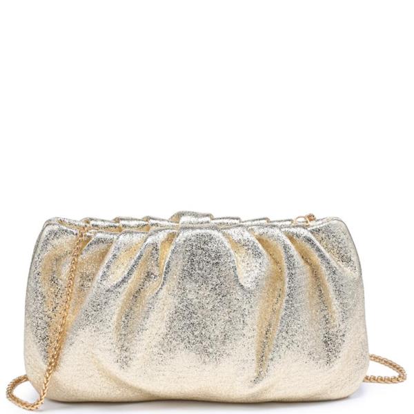 METALLIC TEXTURED FANCY CLUTCH BAG