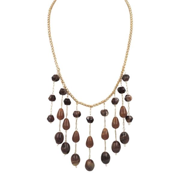 Beaded Drop Chain Necklace