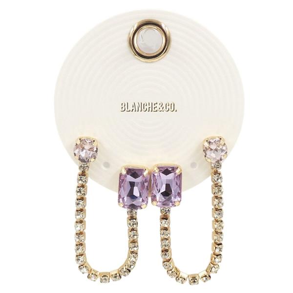 Rhinestone Chain Drop Earrings