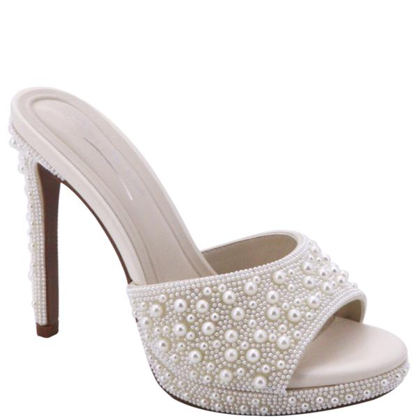 Pearl Embellished High Heel Mules (12 Pairs)