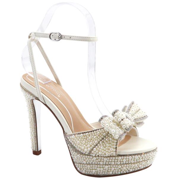 Pearl Bow Ankle Heel (12 Pairs)
