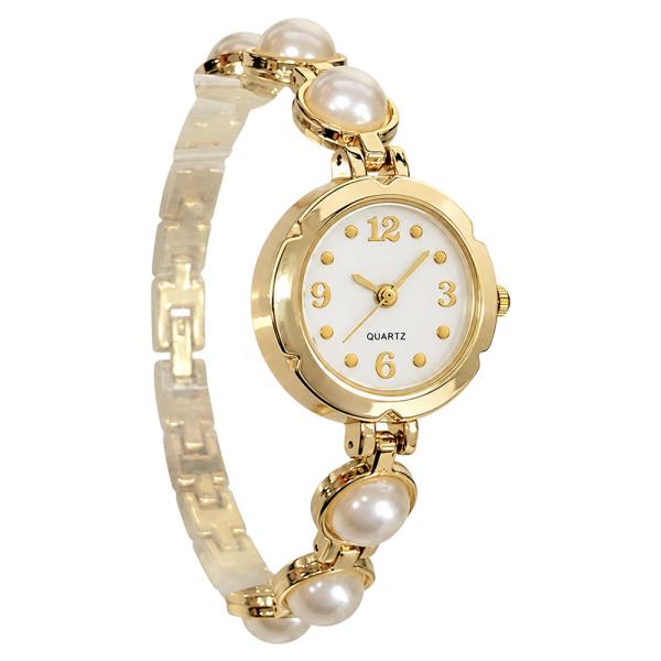 ROUND PEARL CHAIN WATCH