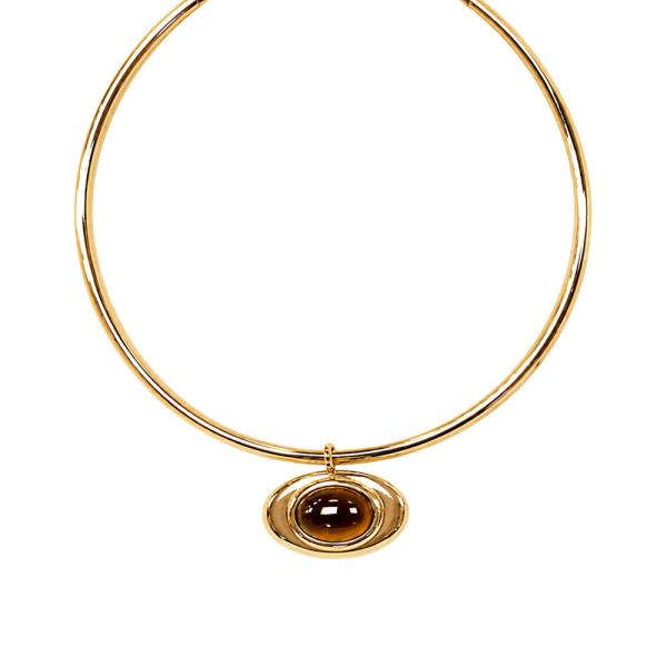 OVAL CABOCHON COLLAR NECKLACE