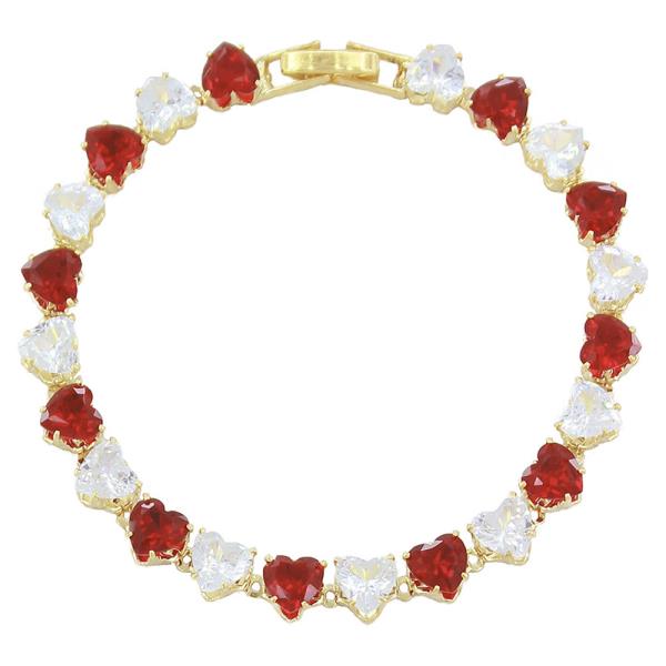 CZ Heart Tennis Bracelet
