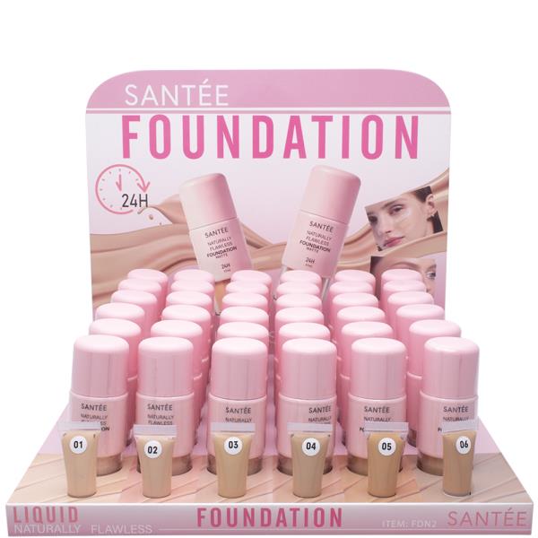 SANTEE NATURALLY FLAWLESS 24H FOUNDATION MATTE (36 UNITS)