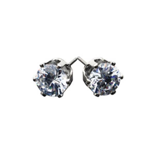 7 mm Round CZ Stud Earring
