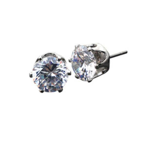 Round CZ Stud Earring