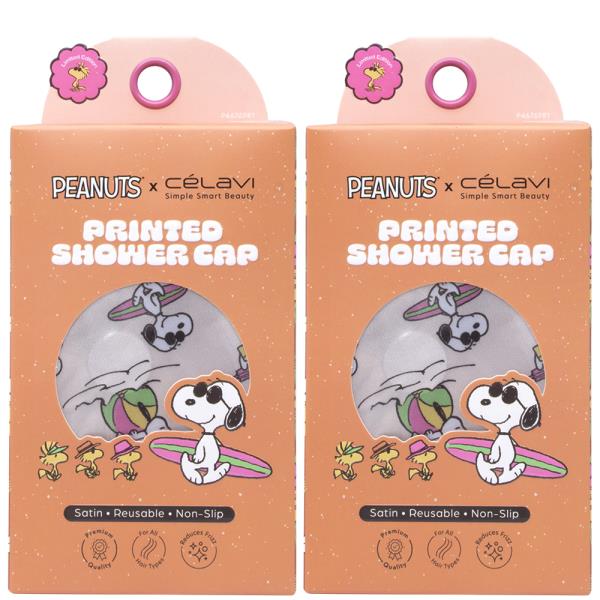 CELAVI X PEANUTS PRINTED SHOWER CAP (2 UNITS)