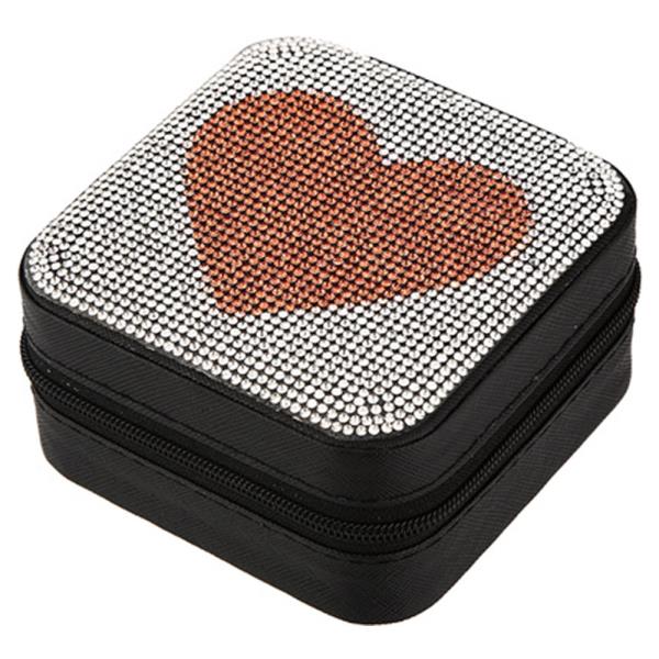 Rhinestone Heart Jewelry Box