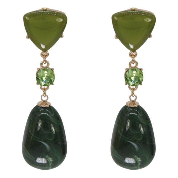 Resin Post Teardrop Earring