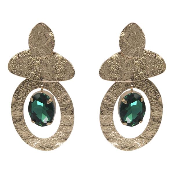 Metal Round Drop Earring